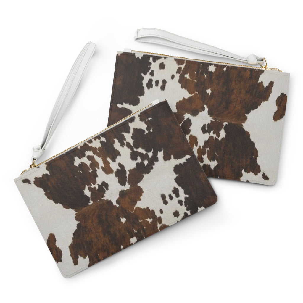 Cow Print Clutch Bag