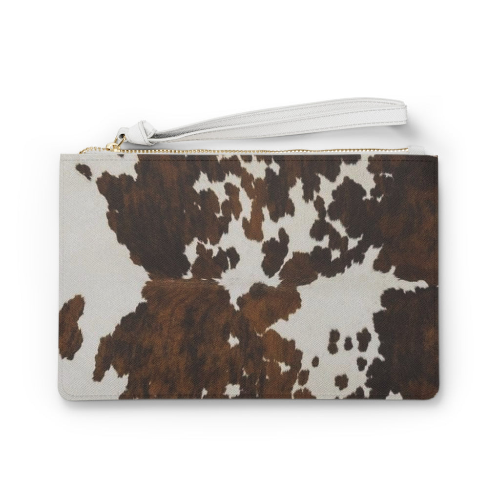 Cow Print Clutch Bag