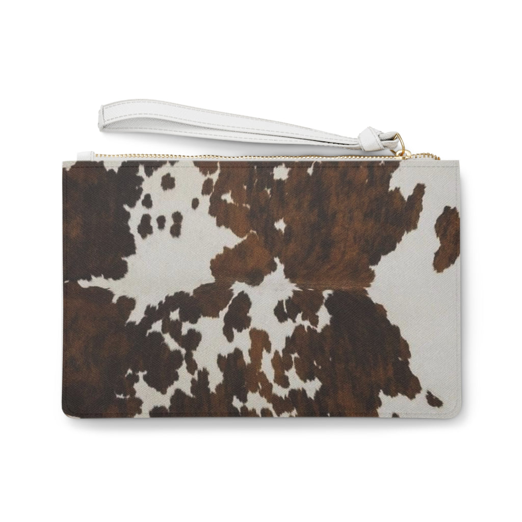 Cow Print Clutch Bag